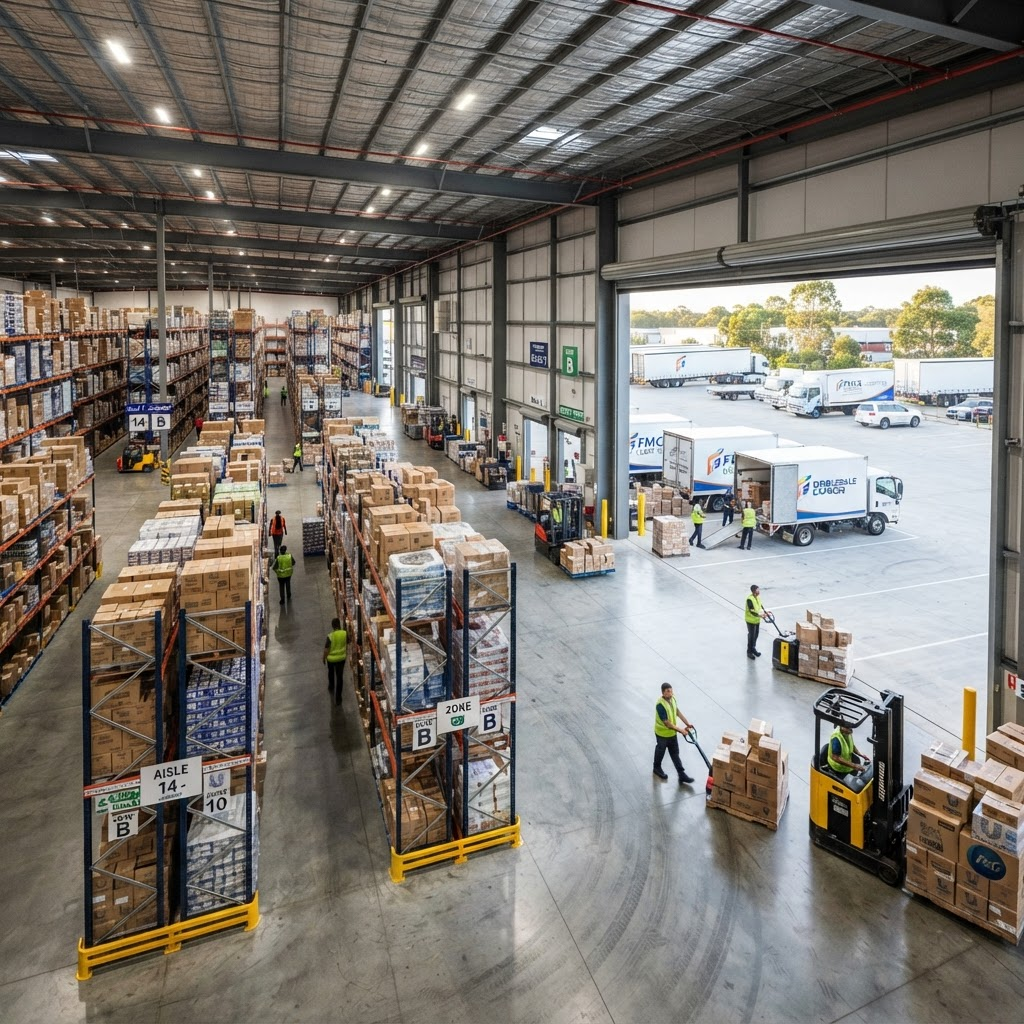 Bhat Traders warehouse and parking space